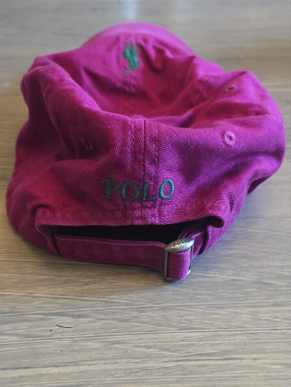 Polo by Ralph Lauren Kids Magenta Baseball Cap with Green Logo